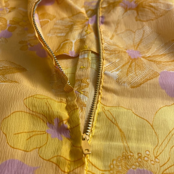 Vintage 1960’s Dress Peach Pastel Floral Mod Mini - Picture 4 of 4